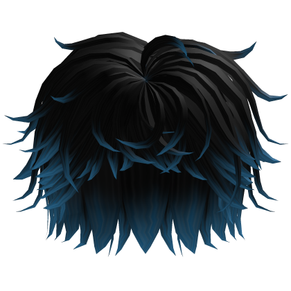 Blue and Black Messy Hair