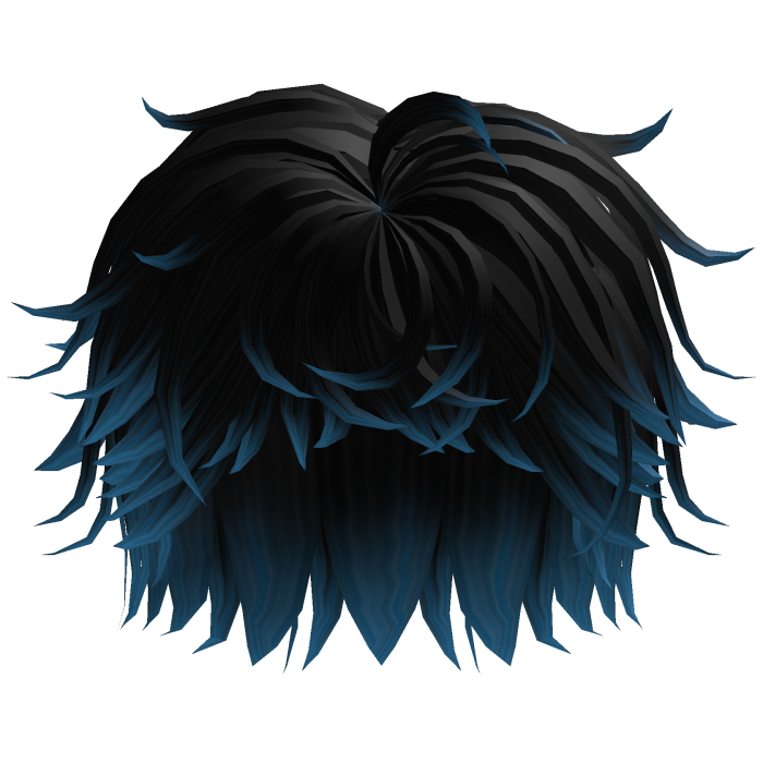 Blue and Black Messy Hair