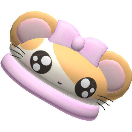 chibi little pink hamtaro cartoon hat