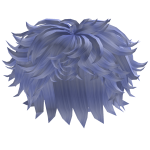 Blue Long Messy Hair
