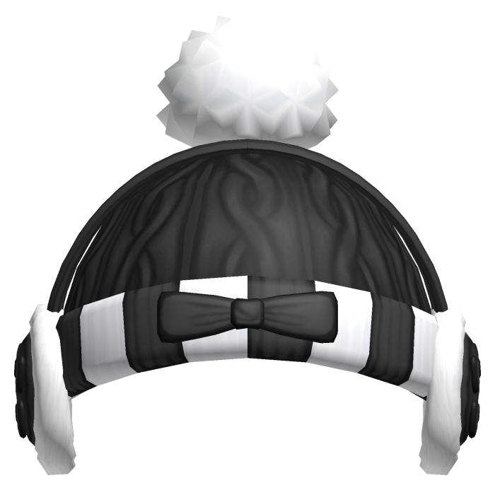 Cute Cozy Winter Beanie w Ear Muffs in Black