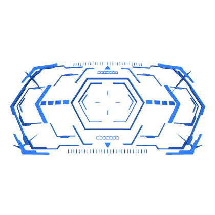 Blue Cyber Scifi Visor V2
