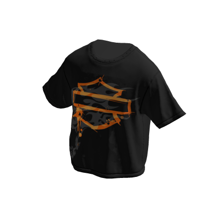 Vintage Biker Eagle Black Orange Graphic Tee