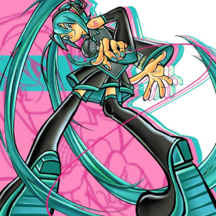 Retro y2k hatsune miku poster Roblox decal