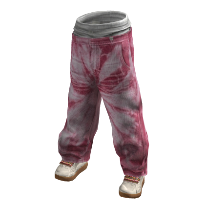 Pink Tie Dye Y2K Baggy Jeans Streetwear Pants thumbnail