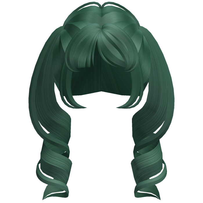 Soft Dolly Curled Pigtails (Green)