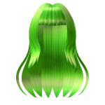 Green Hime Girl Hair
