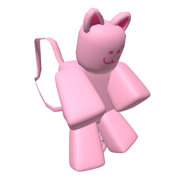 Cat Plushie Backpack [Pink] [Blocky]