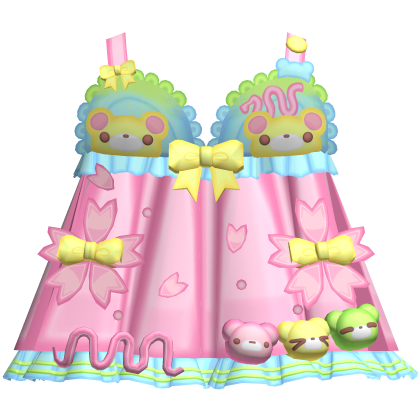 ♡ cute kawaii decora matcha dango bear dress