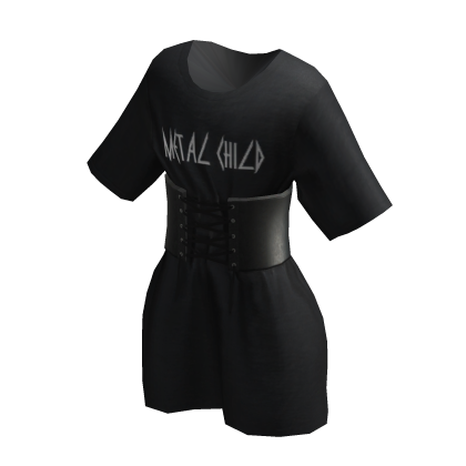 Corset Tied T-Shirt - Graphic Band Tee