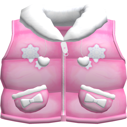 Cute Cozy Winter Puffer Vest in Pink