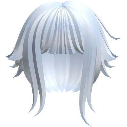fluffy messy moe short hair w tufts in blue