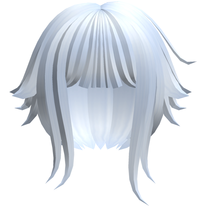 fluffy messy moe short hair w tufts in blue