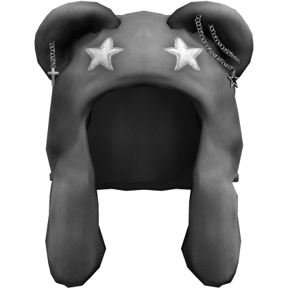 Grunge Bear Hat w/ Chains (Grey)