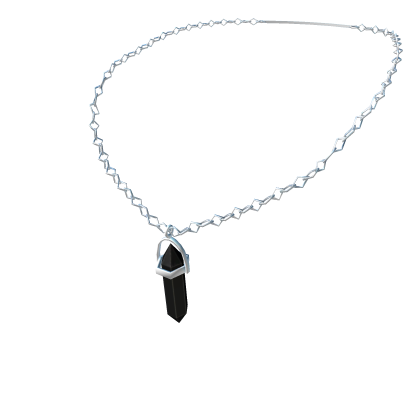 Silver Crystal Necklace Onyx Roblox item