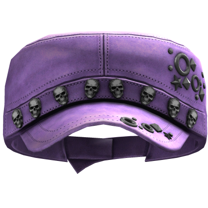 Caded Y2K Skull Beret (Purple) Roblox item