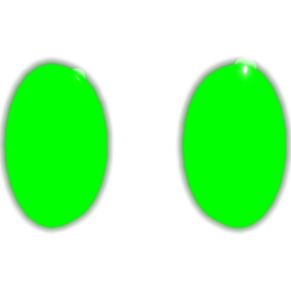 Emissive green eyes