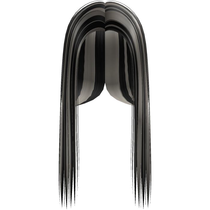 Black n Platinum Blonde Highlight Front-Swept Hair