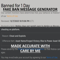 Fake Ban Message Generator