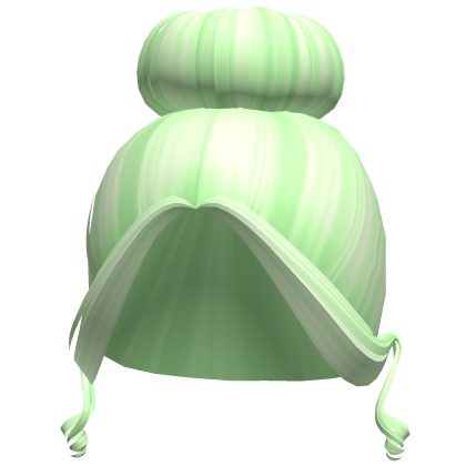 -',ৎ Green Elegant Prom High Bun with Bangs