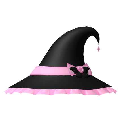 Halloween Kawaii Black Witch Hat Light Pink