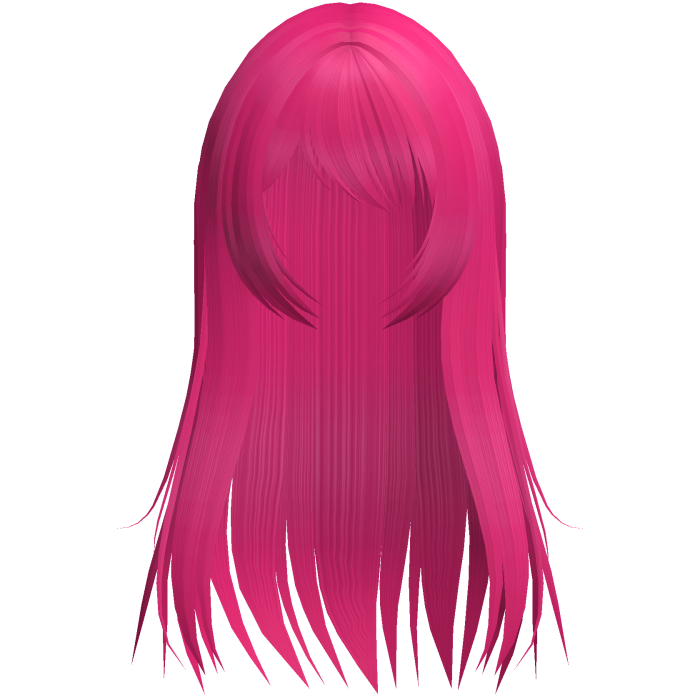 cute long emo hair w side bang hot pink