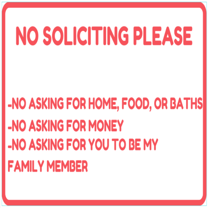 No Soliciting Sign (Bloxburg) Roblox decal