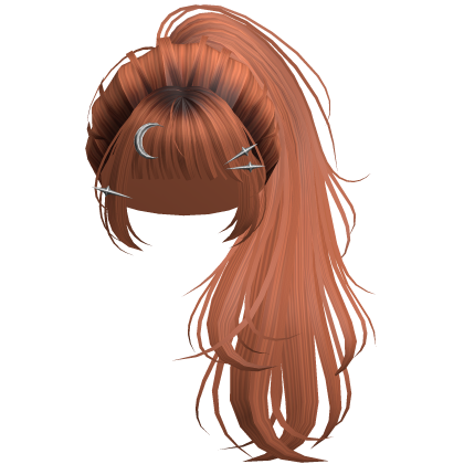 Ginger Flowy Lush Ponytail w/ Moon Pins Roblox item