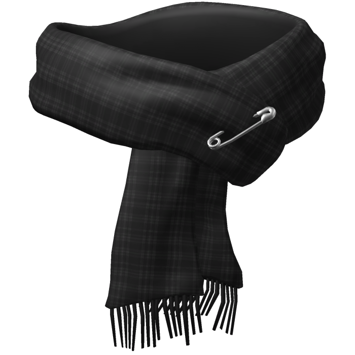 Black Plaid Winter Scarf