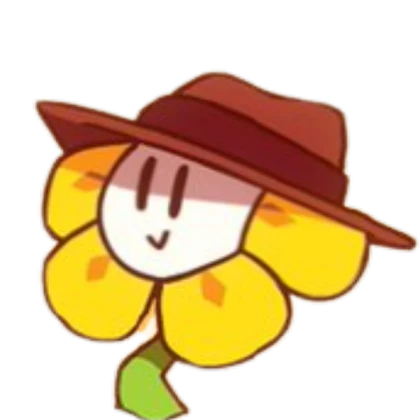 Flowey with a cowboy hat