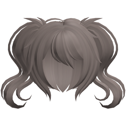 fluffy moe short swirly pigtails ash brown