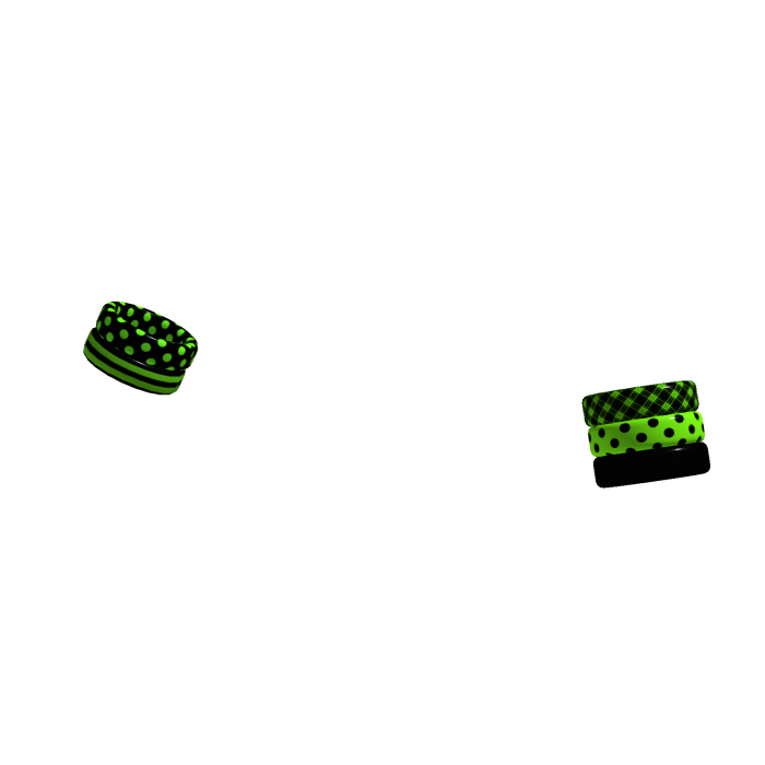 Chunky punk bangles - Green