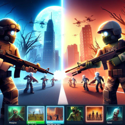 [NEW WORLDS AND GUNS] zombie fight
