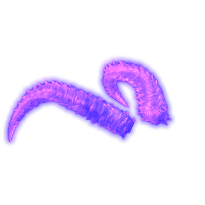 Glowing Demon Horns (Emissive) - Purple
