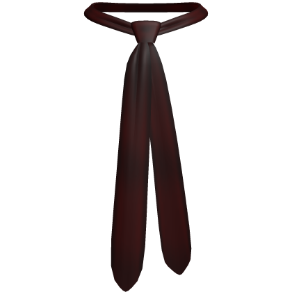Dark Red Preppy Kawaii Skinny Tie Necklace