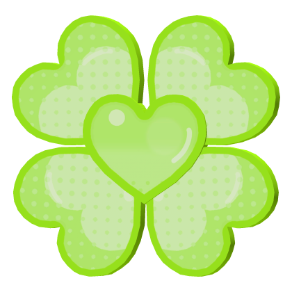 🍀WOWZIES! Kawaii Tweencore Clover Hairclip  Roblox item