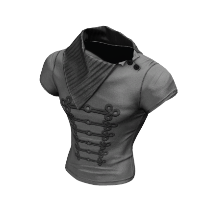 Wrap Collar Hussar Shirt (Grey)