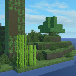 blocky island i built from reference