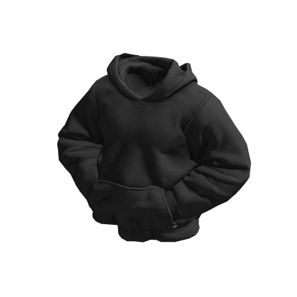 🔨 @ - down hoodie posed (black) thumbnail