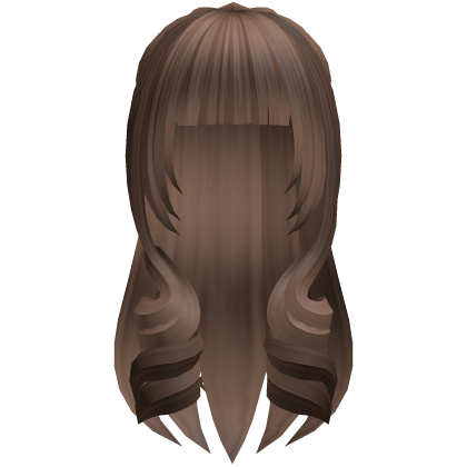 cute long moe hair with curls in brown