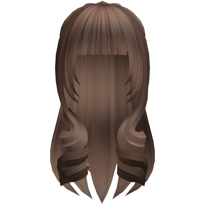cute long moe hair with curls in brown