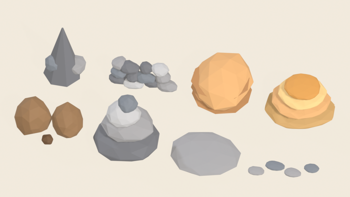 Stylized Rock Cliff Pack x40 Boulder Stone Ore preview 10