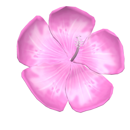 Summer Hibiscus hair flower in pink Roblox item