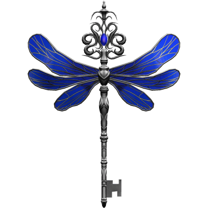 Blue & Silver Magical Dragonfly Key  Roblox item
