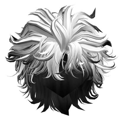 Stylish Slicked Back Mullet (White&Black) Roblox item