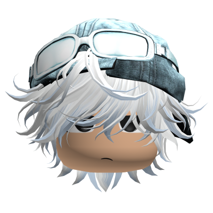 Messy Emo White&Blue Hair W/ Y2k Cap thumbnail