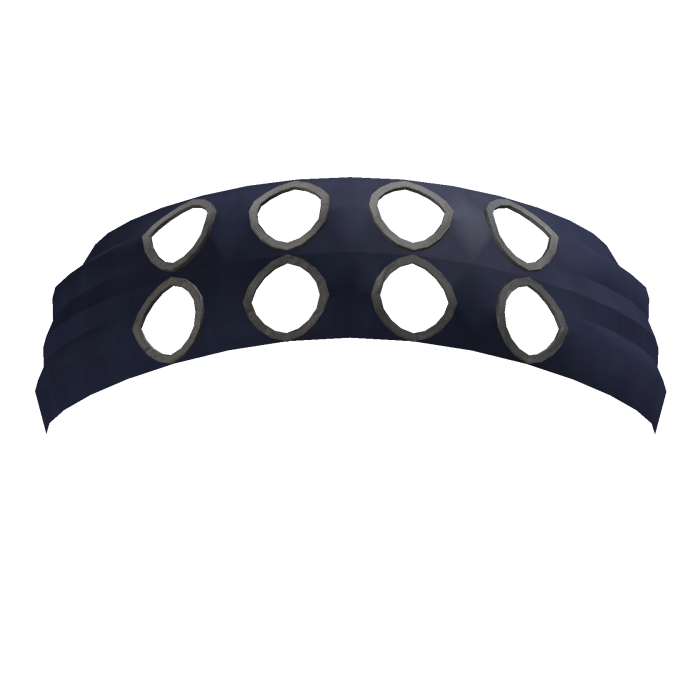 Silver Eyelet Y2k Headband (blue)