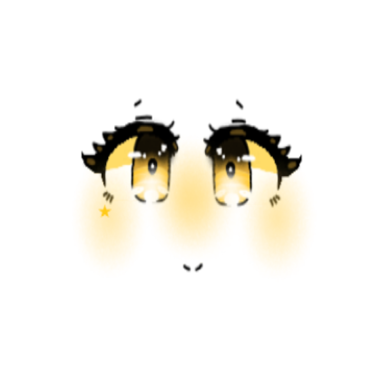 Anime Face || heart of gold Roblox decal