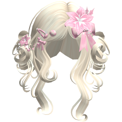♡ Christmas Flowery Twin Buns (Pink Beige)