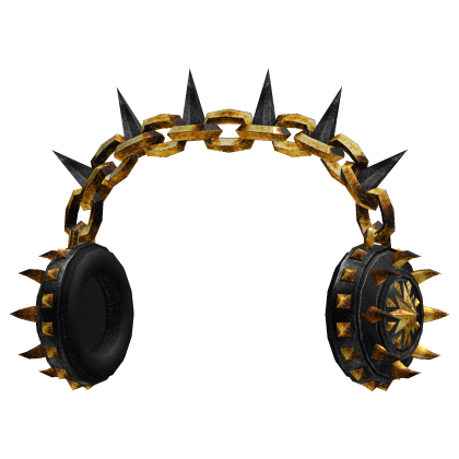 Black and Gold Spikey Headphones